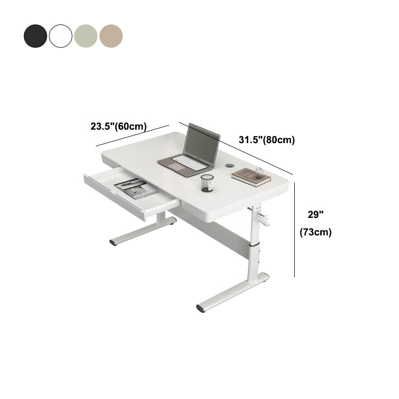 Hight Adjustable Writing Desk Bedroom White Trestle Table Leg Rectangular Desk