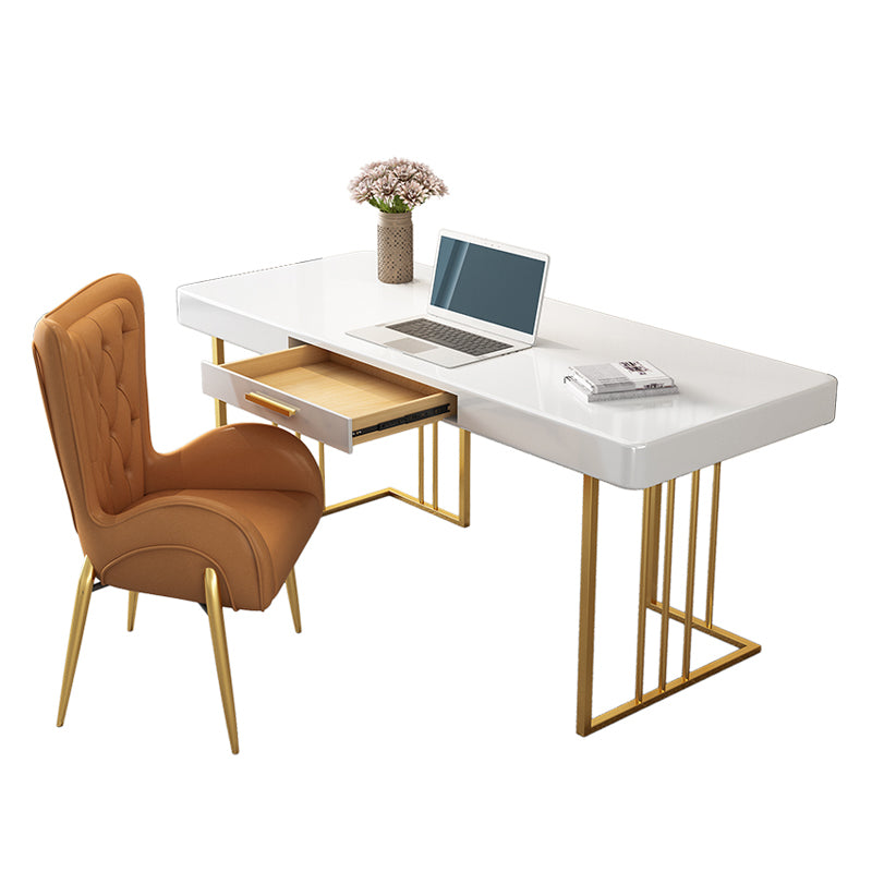 Glam Style Writing Desk Study Room and Office Desk with 1-drawer