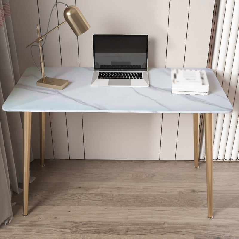 Glam Style Writing Desk Rectangular Home Parsons Base Office Desk