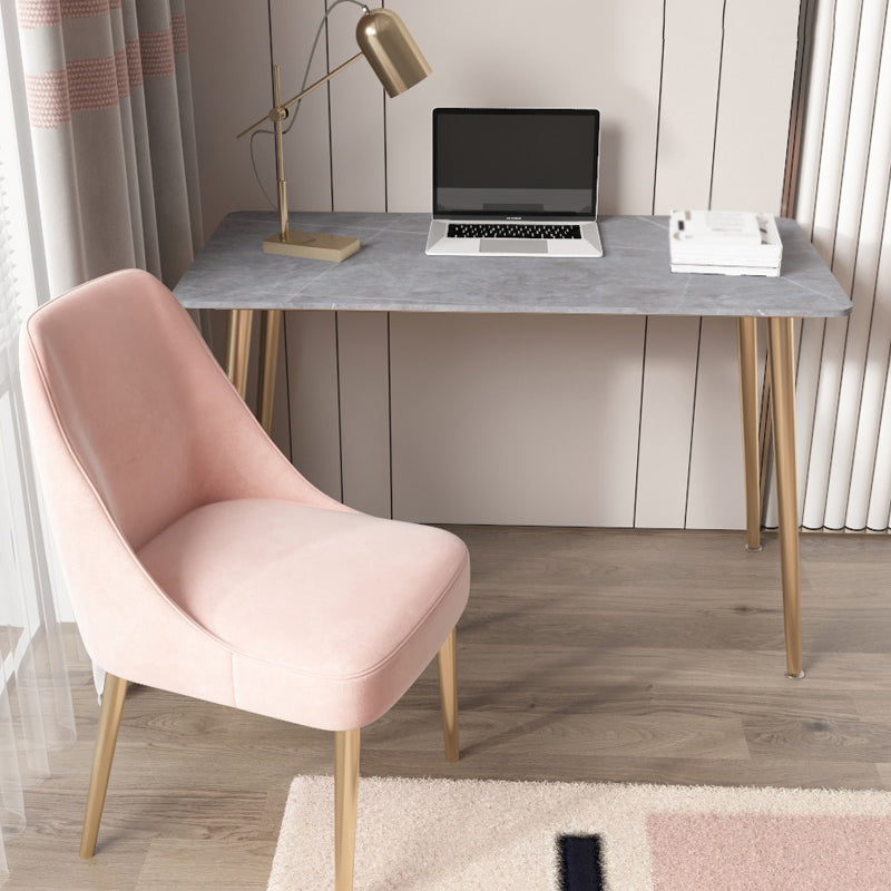 Glam Style Writing Desk Rectangular Home Parsons Base Office Desk