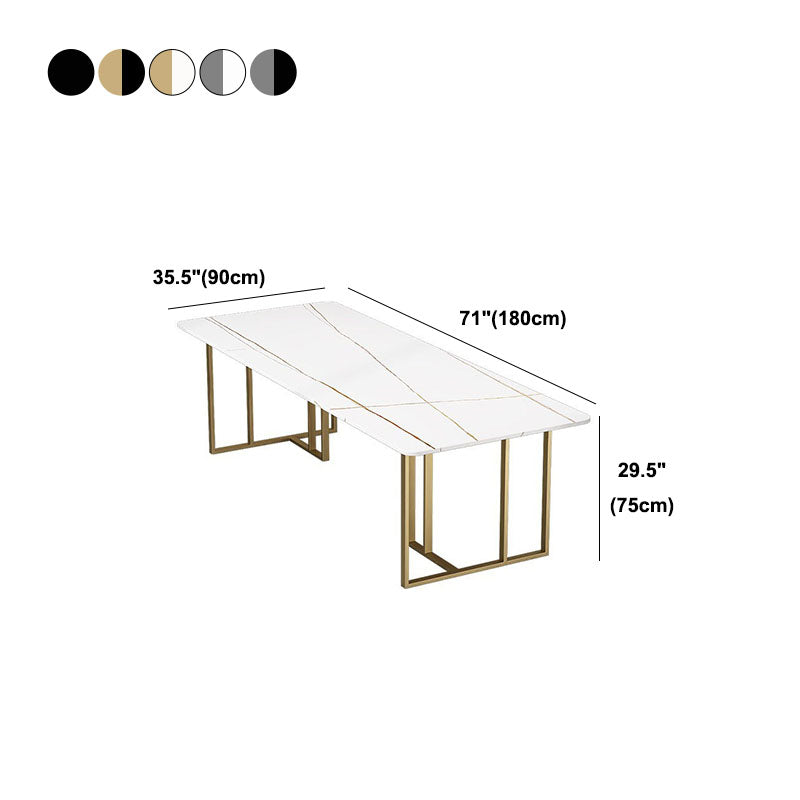 Sintered Stone Rectangular Meeting Table Home Office Luxury Writing Desk