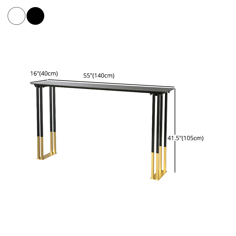 Stone Top Counter Table Metal Base 42-inch Height Nordic Bar Table