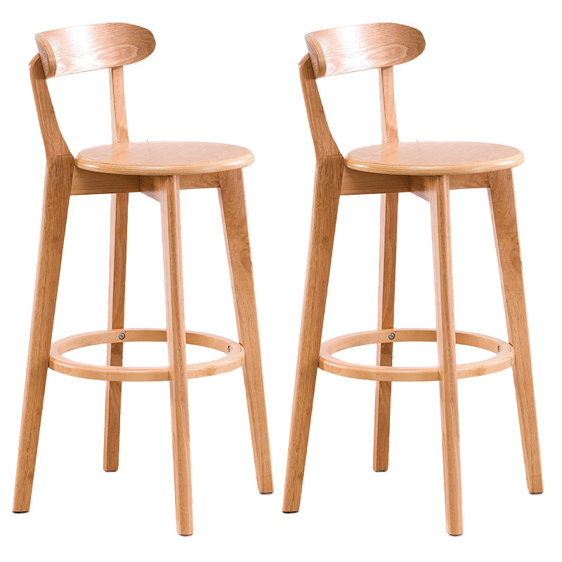 Contemporary Beech Low Back Home Stool Matte Finish Upholstered Bar Stools