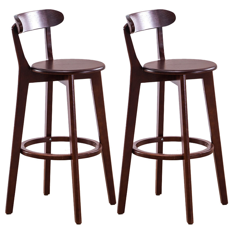 Contemporary Beech Low Back Home Stool Matte Finish Upholstered Bar Stools