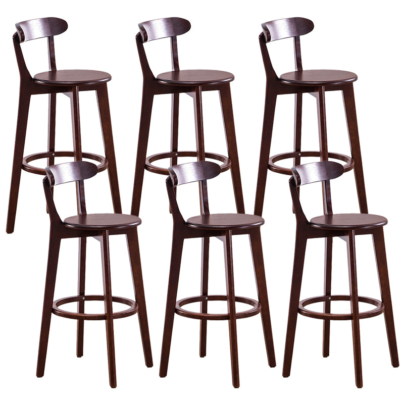 Contemporary Beech Low Back Home Stool Matte Finish Upholstered Bar Stools