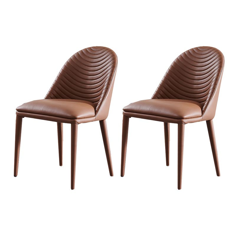 Glam Style Side Chair Leather Dining Side Chair for Dining Room