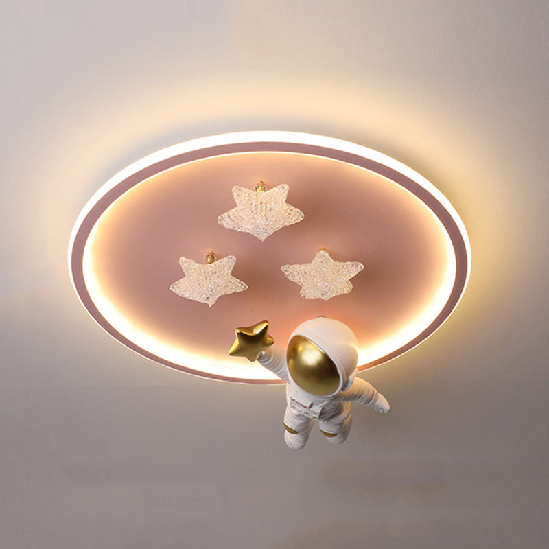 Modern Style Colorful Ceiling Light LED Flush Mount Light Fixture for Bedroom