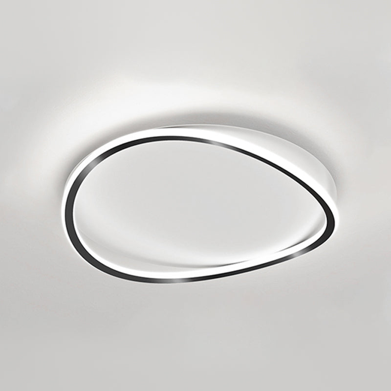 Metal Round Shape Flush Ceiling Light Modern Style 1 Light Flush Mount Lighting