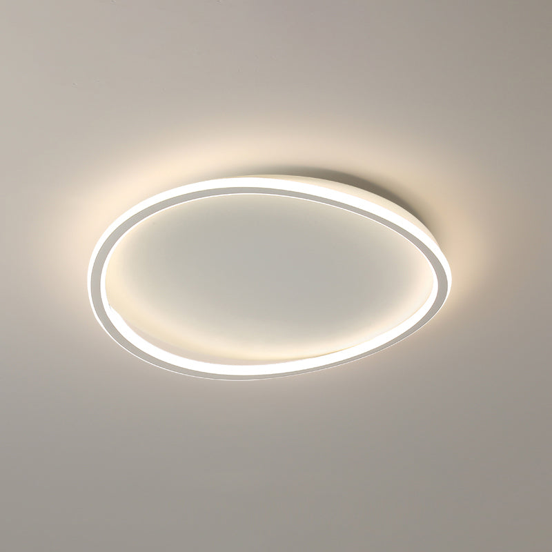 Metal Round Shape Flush Ceiling Light Modern Style 1 Light Flush Mount Lighting