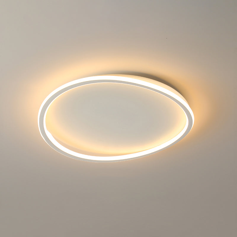 Metal Round Shape Flush Ceiling Light Modern Style 1 Light Flush Mount Lighting