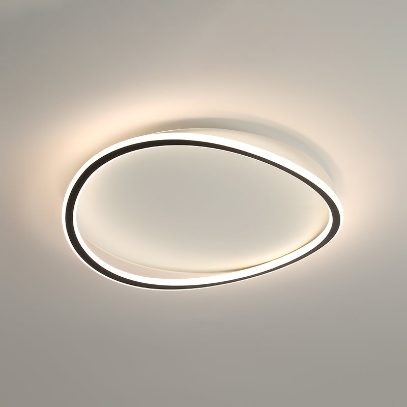 Metal Round Shape Flush Ceiling Light Modern Style 1 Light Flush Mount Lighting