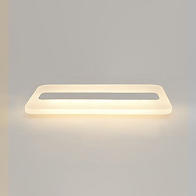 White Linear Ceiling Mount Fixture Nordic Style LED Acrylic Flush Mount Ceiling Lighting