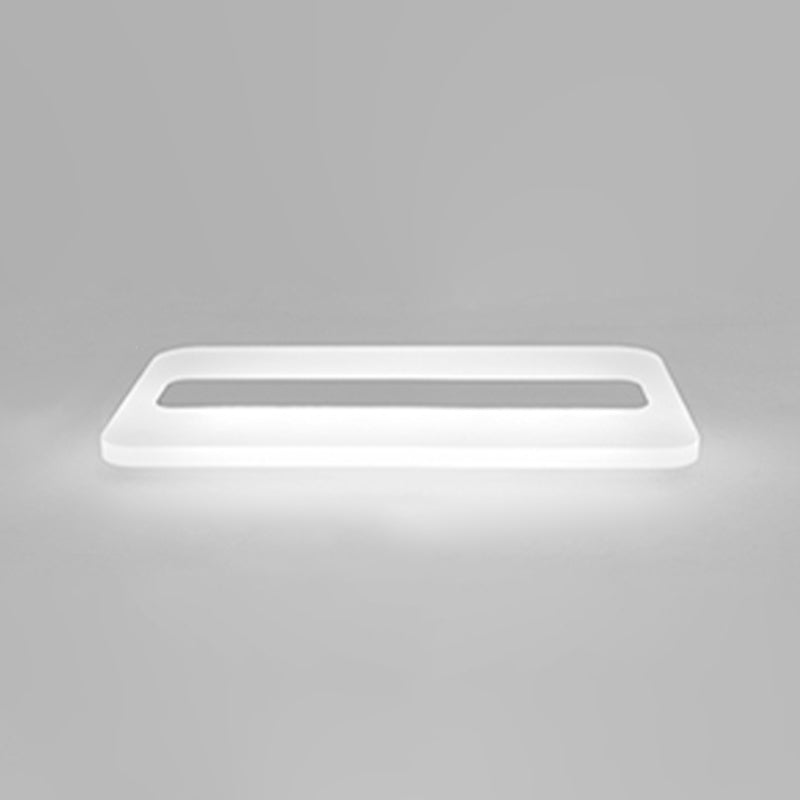 White Linear Ceiling Mount Fixture Nordic Style LED Acrylic Flush Mount Ceiling Lighting