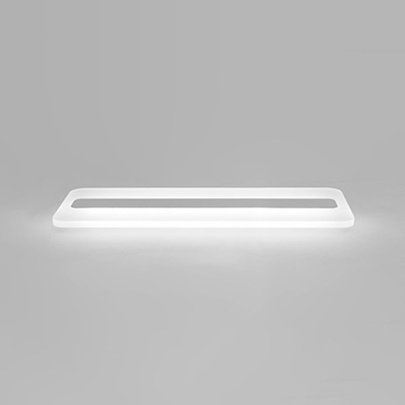 White Linear Ceiling Mount Fixture Nordic Style LED Acrylic Flush Mount Ceiling Lighting