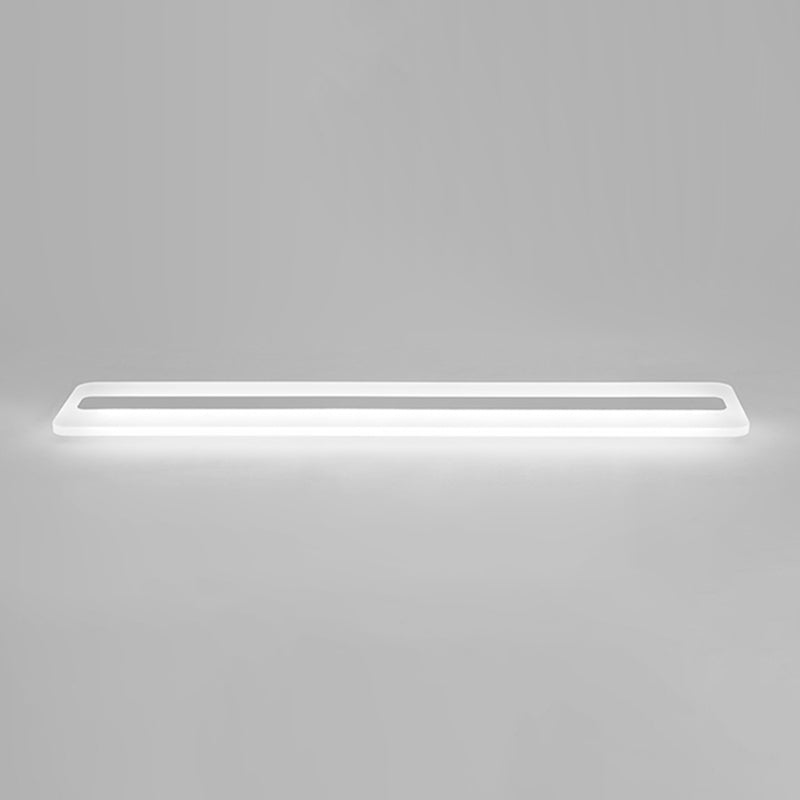 White Linear Ceiling Mount Fixture Nordic Style LED Acrylic Flush Mount Ceiling Lighting