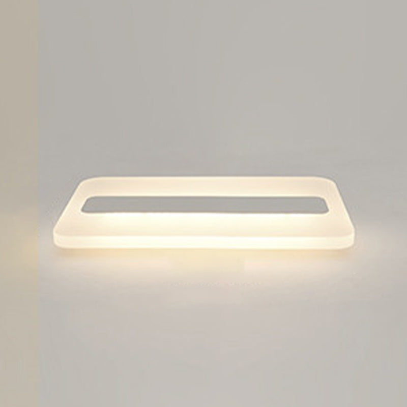 White Linear Ceiling Mount Fixture Nordic Style LED Acrylic Flush Mount Ceiling Lighting