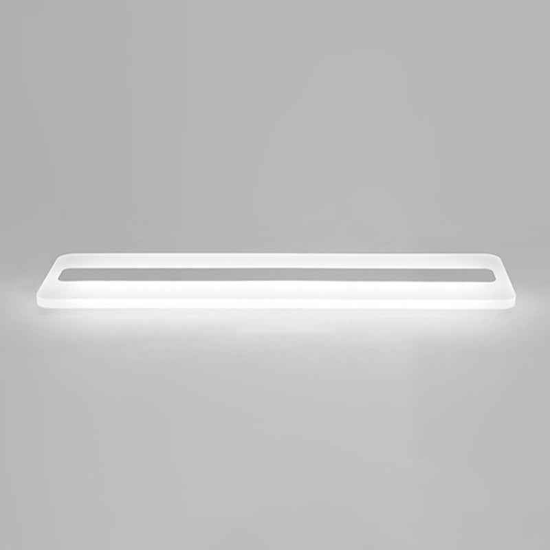 White Linear Ceiling Mount Fixture Nordic Style LED Acrylic Flush Mount Ceiling Lighting