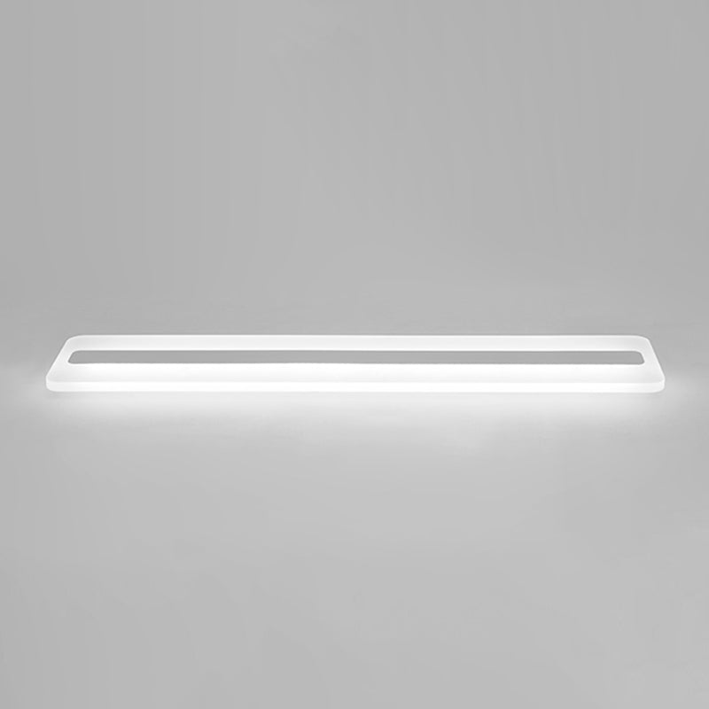 White Linear Ceiling Mount Fixture Nordic Style LED Acrylic Flush Mount Ceiling Lighting