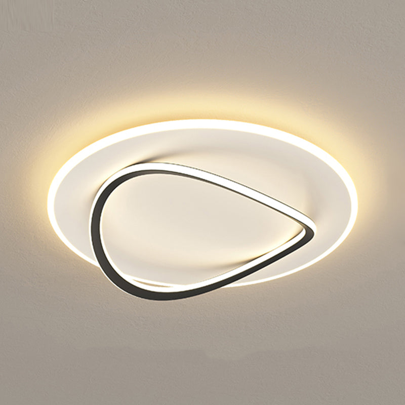 Forma rotonda in metallo Luce soffitto Luce moderna Stile a 2 luci a filo illuminazione