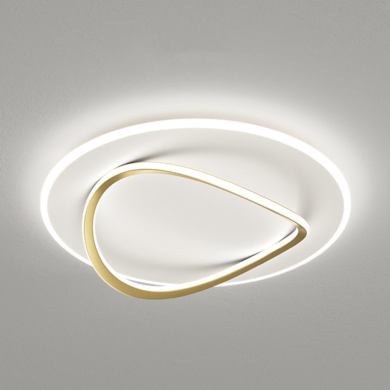 Forma rotonda in metallo Luce soffitto Luce moderna Stile a 2 luci a filo illuminazione