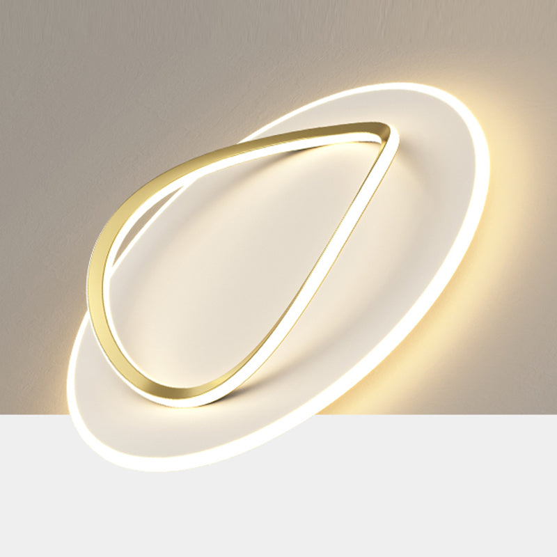 Forma rotonda in metallo Luce soffitto Luce moderna Stile a 2 luci a filo illuminazione