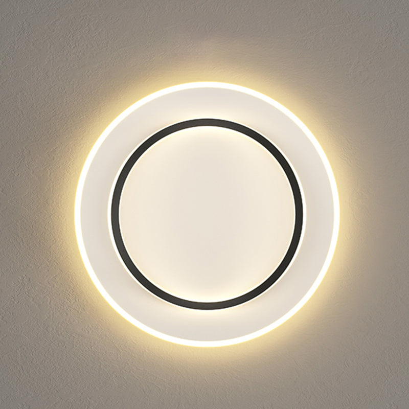 Metal Round Shape Flush Ceiling Light Modern Style 2-Lights Flush Mount Lighting