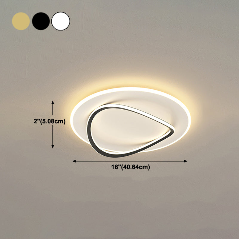 Metalen ronde vorm spoelplafondlicht moderne stijl 2-lichtsspoeling Mount verlichting