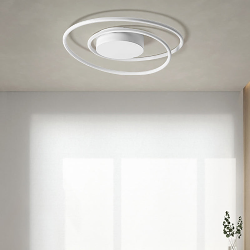 Circular Ceiling Mount Light Fixture Minimalist LED Metal Ceiling Lamp