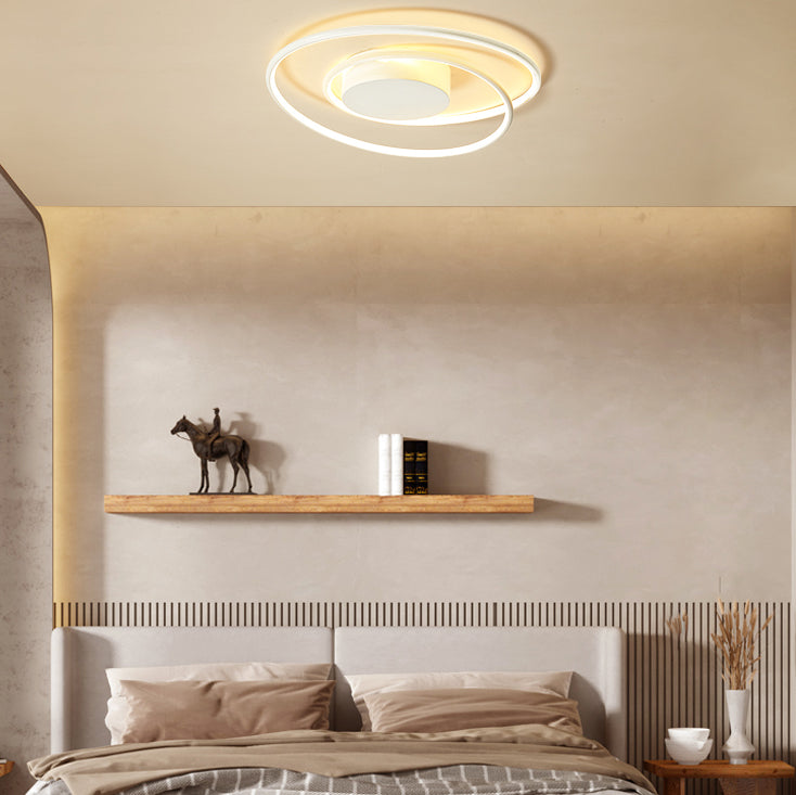 Circular Ceiling Mount Light Fixture Minimalist LED Metal Ceiling Lamp