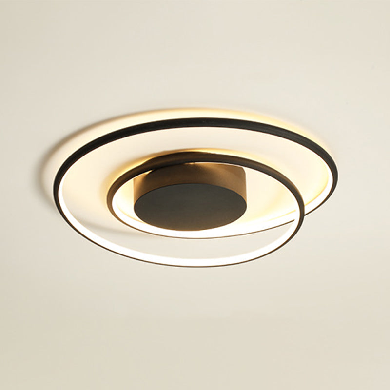 Circular Ceiling Mount Light Fixture Minimalist LED Metal Ceiling Lamp