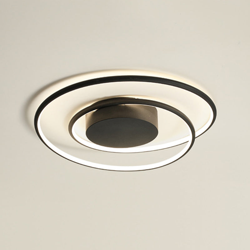 Circular Ceiling Mount Light Fixture Minimalist LED Metal Ceiling Lamp