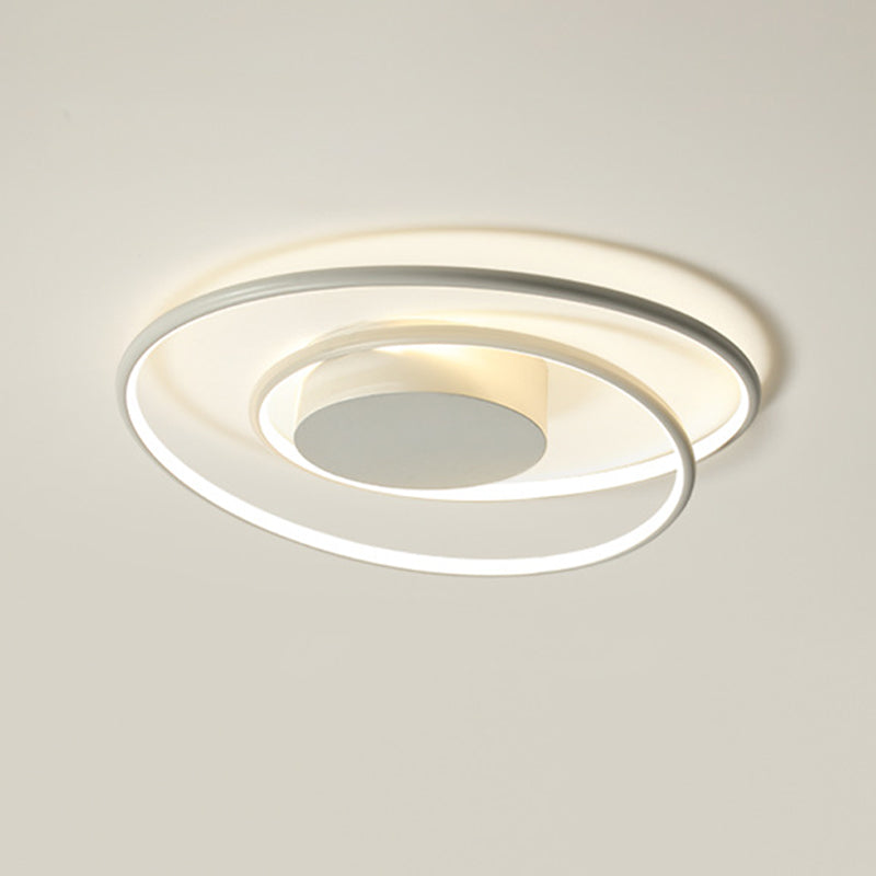 Circular Ceiling Mount Light Fixture Minimalist LED Metal Ceiling Lamp