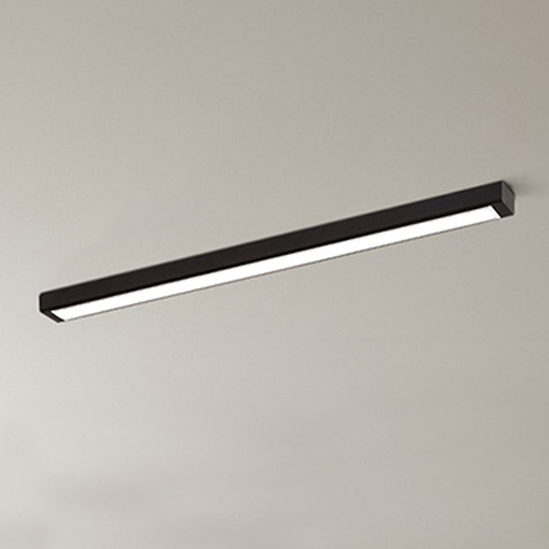 Metal Linear Shape Flush Ceiling Light Modern Style 1 Light Flush Mount Lighting