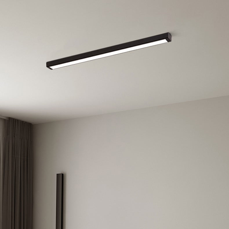 Metal Linear Shape Flush Ceiling Light Modern Style 1 Light Flush Mount Lighting