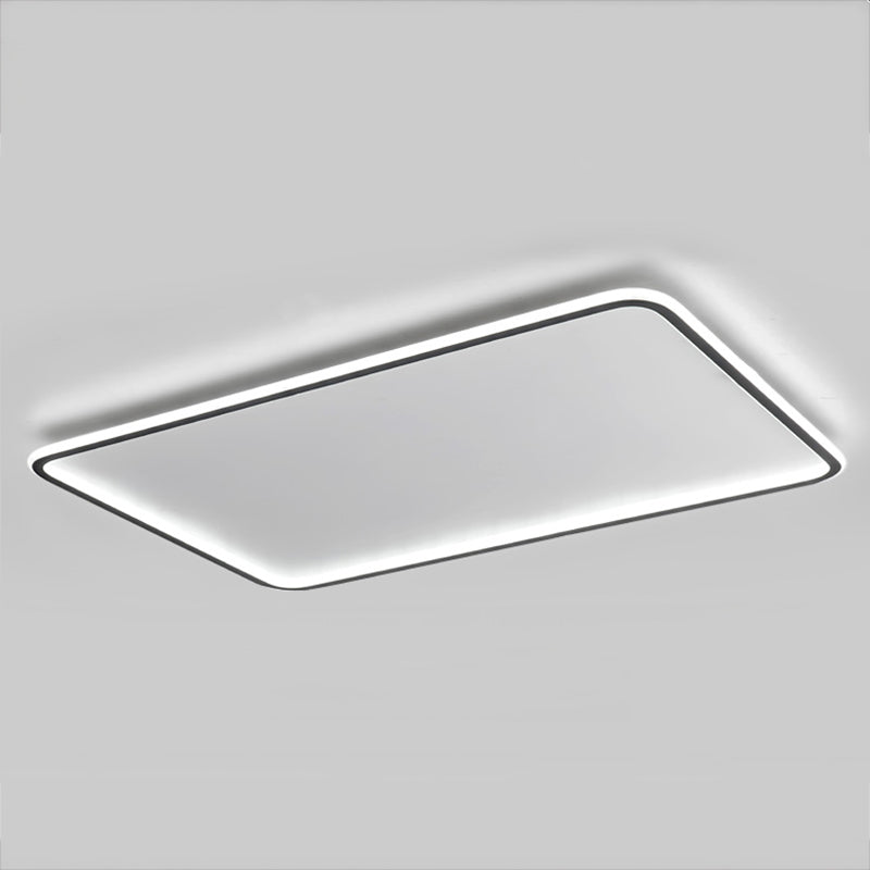 Metal Square Shade Flush Ceiling Light Modern Style 1 Light Flush Mount Fixture