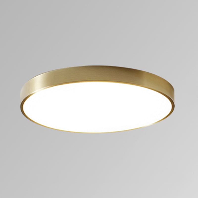 Metal Round Shade Flush Plafond Light Modern Style 1-Light Flush Mount Fixture