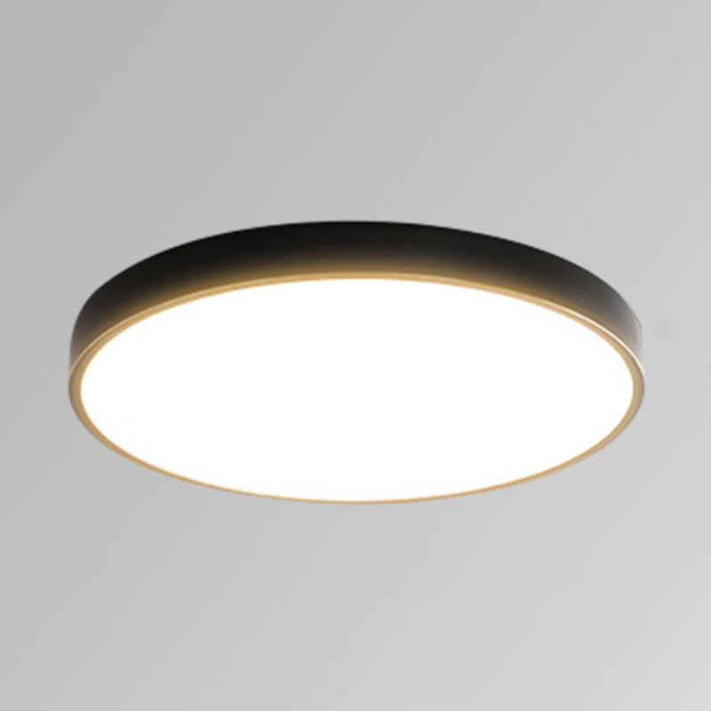 Metal Round Shade Flush Plafond Light Modern Style 1-Light Flush Mount Fixture