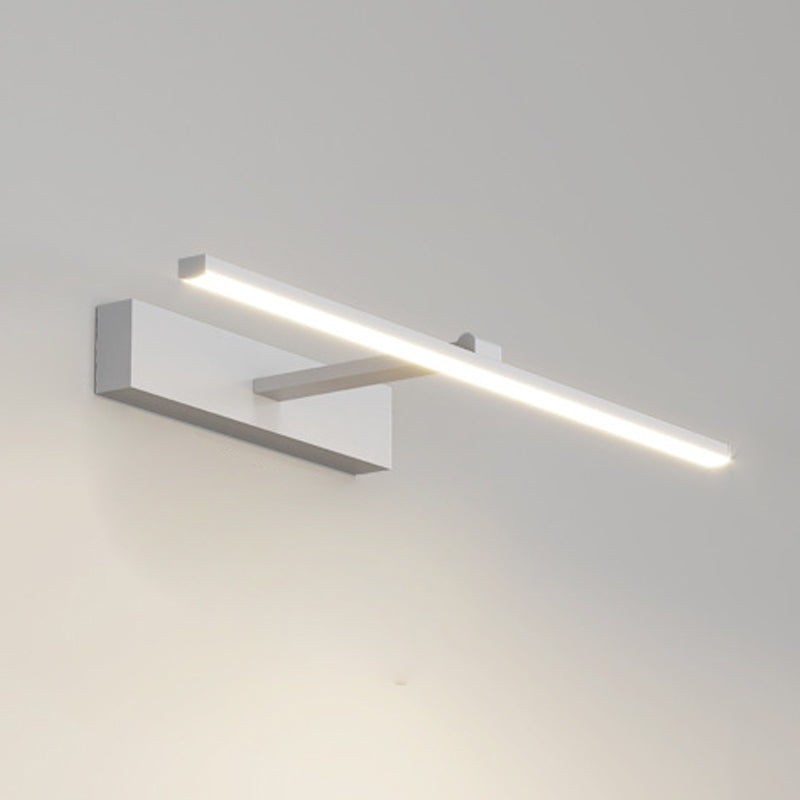 Linear Shape Metal Wall Light Modern Style 1-Light Mirror Wall Mount Light