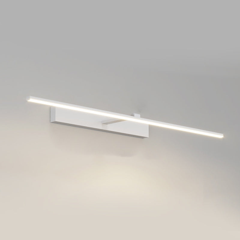 Linear Shape Metal Wall Light Modern Style 1-Light Mirror Wall Mount Light