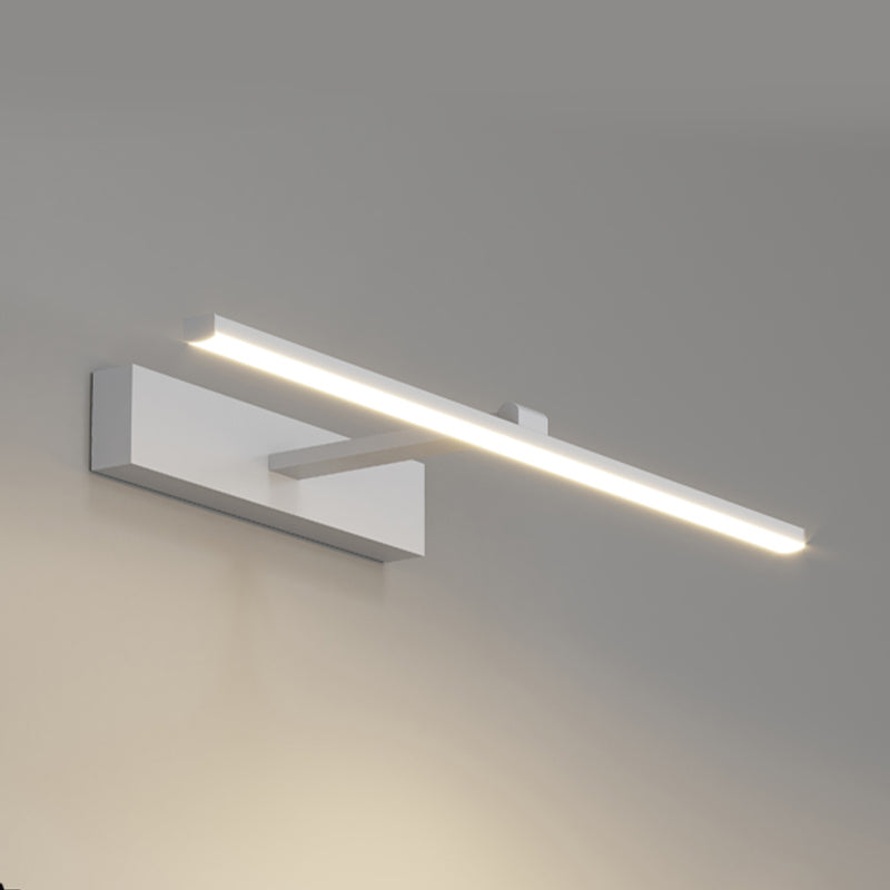 Linear Shape Metal Wall Light Modern Style 1-Light Mirror Wall Mount Light