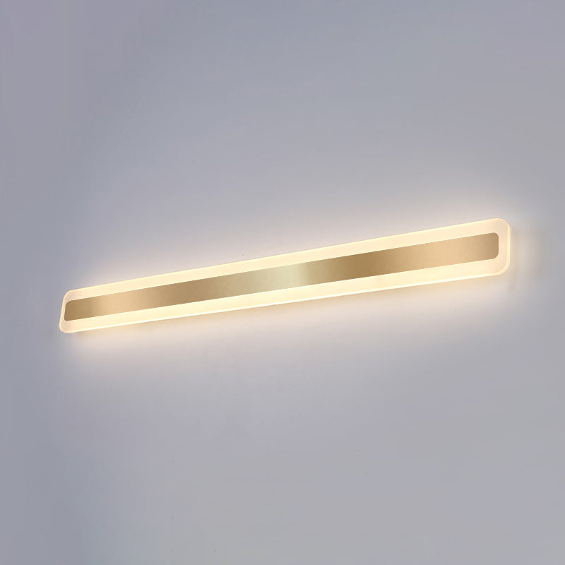 Metalen lineaire vorm muurlicht moderne stijl 1-licht spiegel muur gemonteerd licht