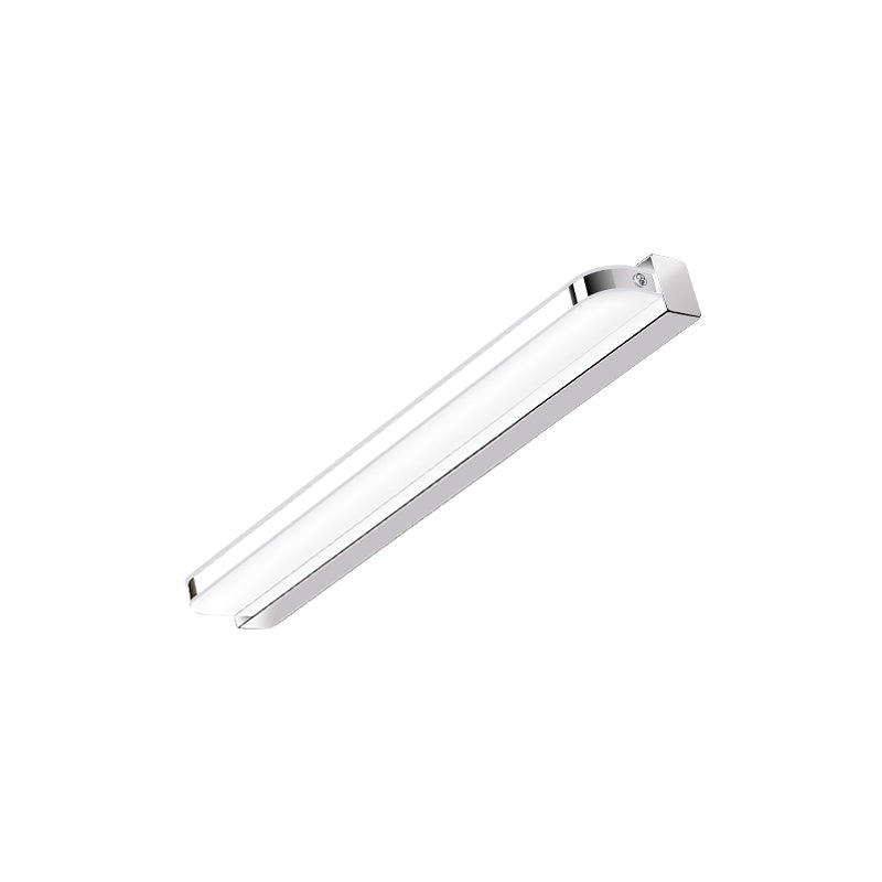 Linear Vanity Lighting Modern Style Metal 1 Light Vanity Wall Sconce in Silver