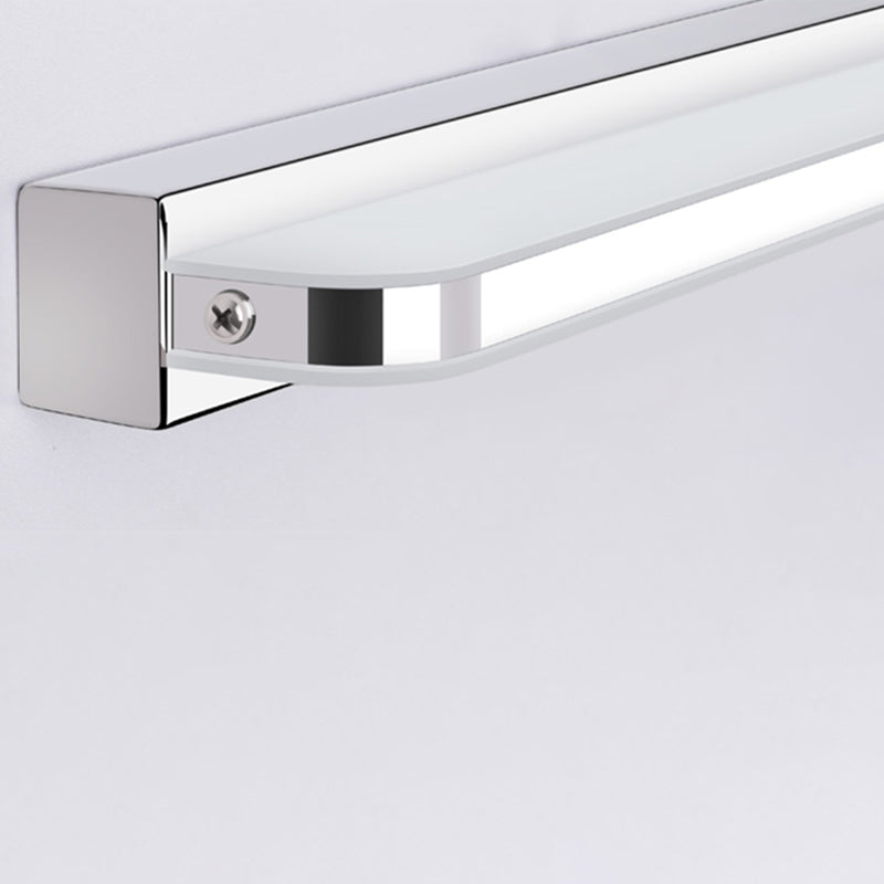 Linear Vanity Lighting Modern Style Metal 1 Light Vanity Wall Sconce in Silver