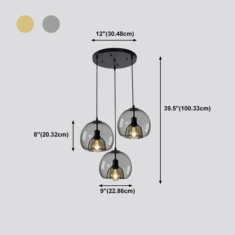 Modern Style Glass Hanging Light Household Minimalist Pendent Lighting Fixtures