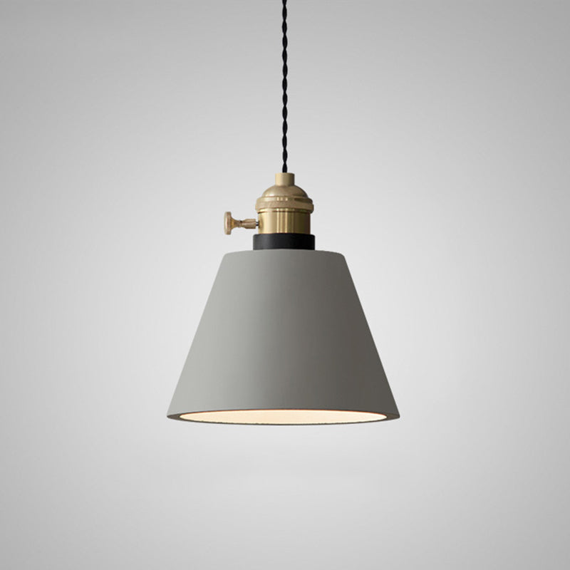 Cement Hanging Lamp Kit Grey Modern Mini Pendant Light for Coffee Shop