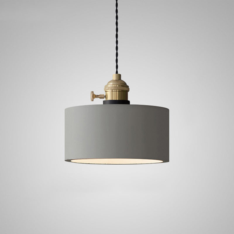 Cement Hanging Lamp Kit Grey Modern Mini Pendant Light for Coffee Shop