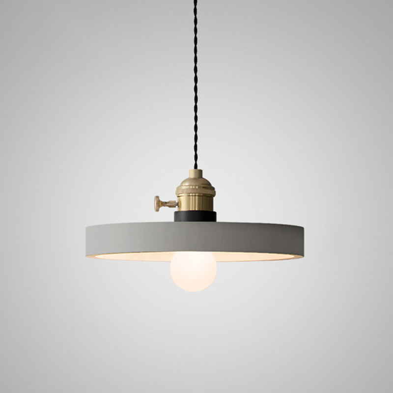 Cement Hanging Lamp Kit Grey Modern Mini Pendant Light for Coffee Shop