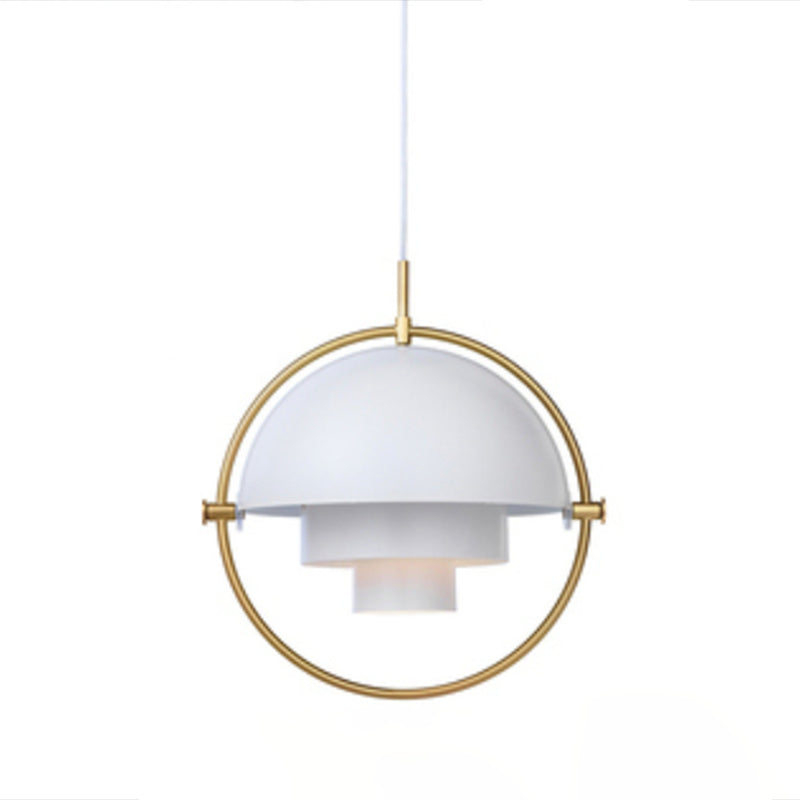 Round Metal Hanging Pendant Light Modern Style Suspension Pendant Light