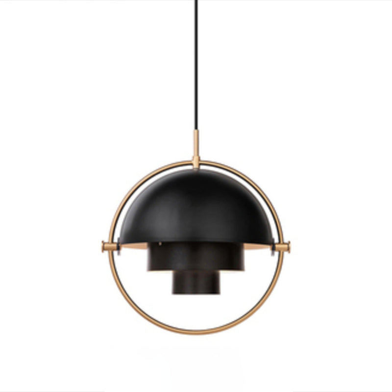 Round Metal Hanging Pendant Light Modern Style Suspension Pendant Light