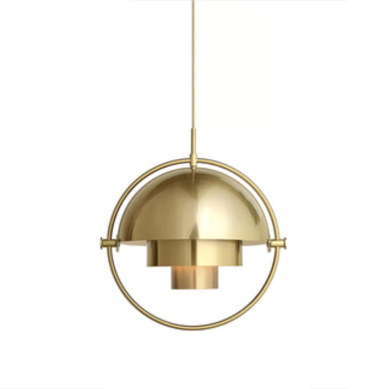 Round Metal Hanging Pendant Light Modern Style Suspension Pendant Light